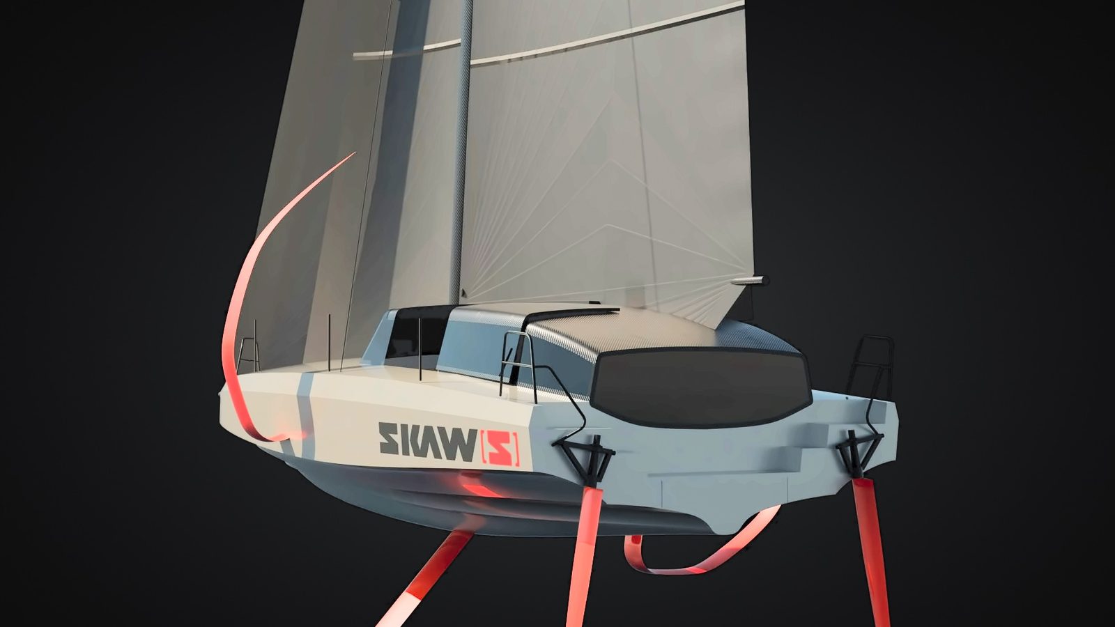 The SKAW-S foiling sailboat.